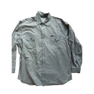 Carhartt Men’s XL Button Down Shirt 100% Cotton Woven Workwear Utility Green